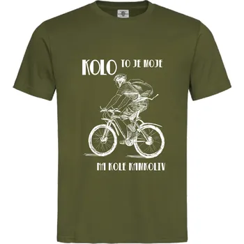 Pánská móda Tričko Kolo to je moje Druh: Pánské, Barva: Khaki, Velikost: XL