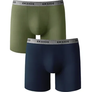 Boxerky Sada 2 dlouhých boxerek s pružným pasem nám. modrá+lipová 85/92 (M)