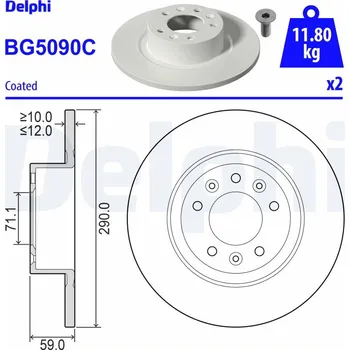 Brzdový kotouč Brzdový kotouč DELPHI BG5090C