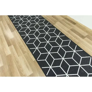 Koberec Protiskluzový běhoun Cubes 29 - černý