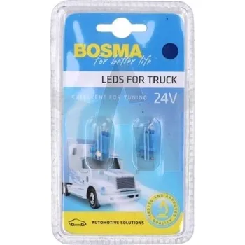 Autožárovka Žárovka 24V LED BAX 1xLED modrá BOSMA 7781
