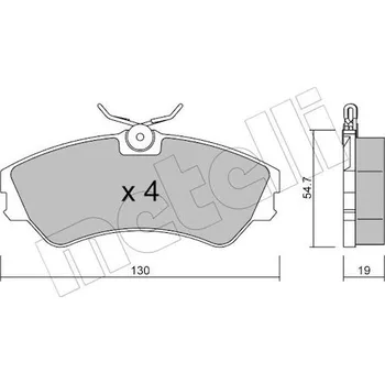 Brzdová destička Sada brzdových destiček, kotoučová brzda METELLI 22-0162-0