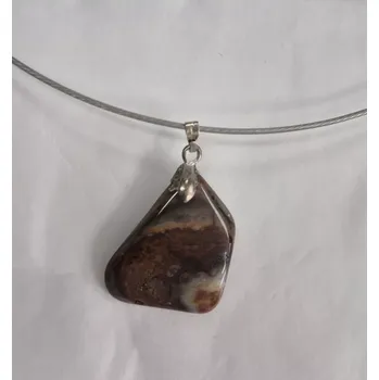 Náhrdelník Náhrdelník na lanku s polodrahokamem - jaspis brekciový 2 (do vyprodání zásob)