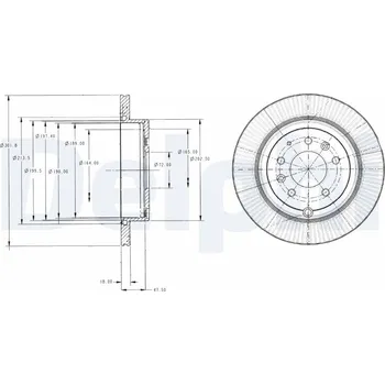 Brzdový kotouč Brzdový kotouč DELPHI BG4336
