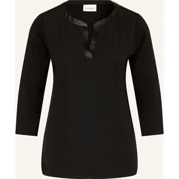 Comma Dámská Halenka Ze Směsi Materiálů S 3/4 Rukávem, černá, 42