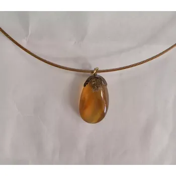 Náhrdelník Náhrdelník na lanku s polodrahokamem - karneol