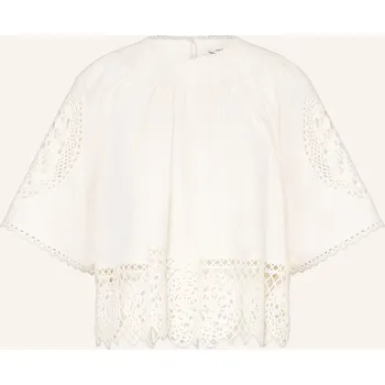 Dámská halenka Reiss Dámská Halenka Carine Ze Lnu S Děrovanou Krajkou,...