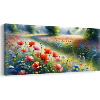 Obraz Dovido Obraz kvetoucí pole pod letním nebem