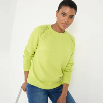 Dámský svetr Pulovr s kulatým výstřihem, jemný na dotek anýzová 50