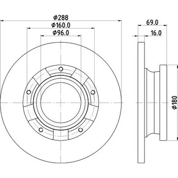 Brzdový kotouč Brzdový kotouč HELLA PAGID 8DD 355 133-071