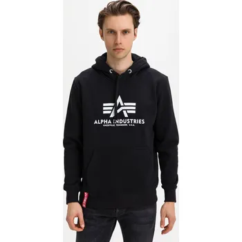 Pánská mikina Alpha Industries Pánské Basic Mikina Černá L (946452)