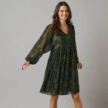 Dámské šaty Krátké šaty s potiskem khaki 50