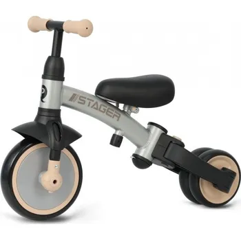 Dětská tříkolka Qplay Stager 3v1 silver