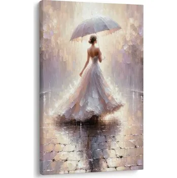 Obraz Dovido Obraz žena s deštníkem v dešti