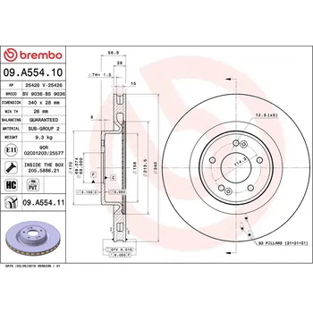 Brzdový kotouč Brzdový kotouč BREMBO 09.A554.11