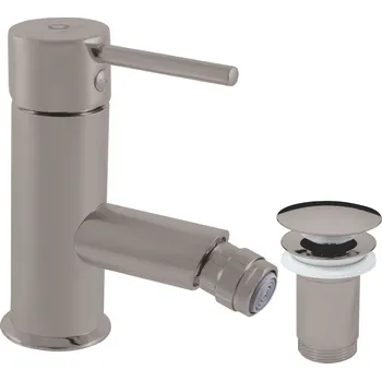 SEINA - Bidetová baterie s výpustí, Metal grey - lesklá SE945.0KMGL, RAV Slezák Barva: METAL GREY - lesklá, Rozměr: 3,8"