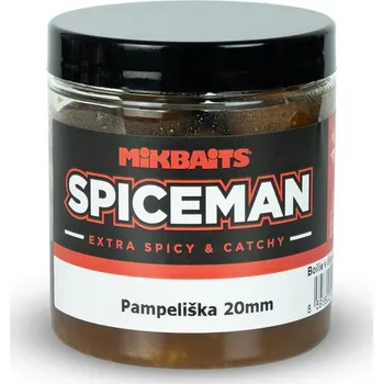 Boilies MIKBAITS Boilie v dipu Spiceman 250ml Pampeliška Velikost [ mm ]: 20mm