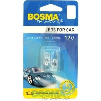 Autožárovka Žárovka 12V LED T10 1xLED bílá sada 2ks BOSMA 2441
