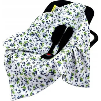 Dětská deka Mušelínová deka do autosedačky 80x80 cm - borůvky