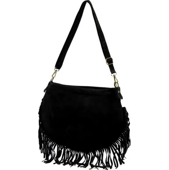 Kabelka Kožená kabelka Luka 24-093 - černá