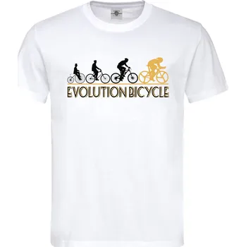Pánské tričko Tričko Evolution Bicycle | Cycle Druh: Pánské, Barva: Bílá, Velikost: L
