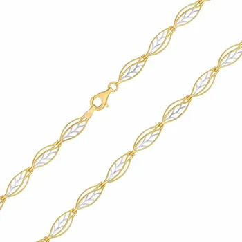 Řetízek Zlatý náhrdelník Elenis ze žlutého a bílého zlata - 6 mm varianta 42 cm FNN1592NGYW-42 cm