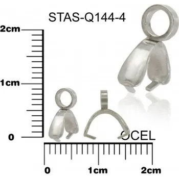 Materiál na výrobu šperku ŠLUPNA CHIRURGICKÁ OCEL ozn.-STAS-Q144-4. velikost 9,0 x 7,0mm.