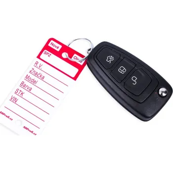 Dárková visačka Červené PLUS plastové visačky na klíče 250ks - 434020011