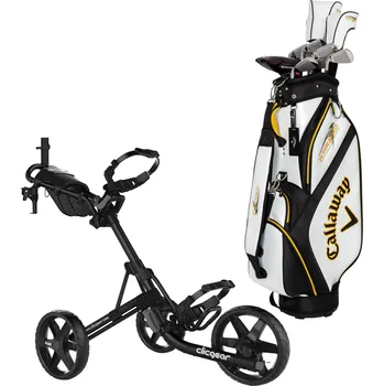 Golf Callaway Warbird 2021 pánský set, grafit, pravý + Clicgear M4 černý