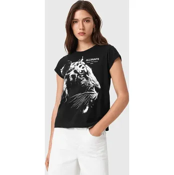 Bavlněné tričko AllSaints IVANA dámské, černá barva, W038JD 99X, vel. XS