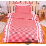 Bavlněné povlečení babiččino údolí červené 140x220+70x90