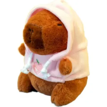 plyšák Jinhua Jinwei Network Technology Co., Ltd Kapybara 13 cm Pink-Hoodie