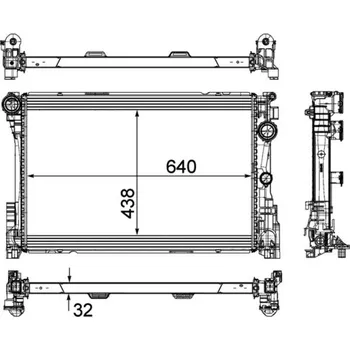 Motor automobilu Chladič, chlazení motoru MAHLE CR 1684 000P
