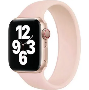 Příslušenství k chytrým hodinkám Navlékací silikonový řemínek pro Apple Watch velikost L Barva: Světle růžová, Velikost: 38/40/41/42mm