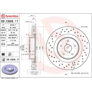 Brzdový kotouč Brzdový kotouč BREMBO 09.C828.11
