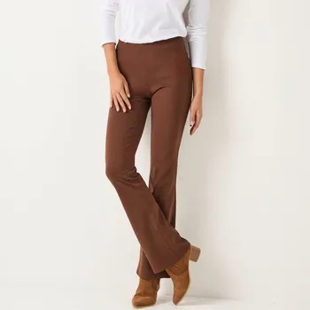 Dámské legíny Bootcut legíny s pružným pasem čokoládová 54