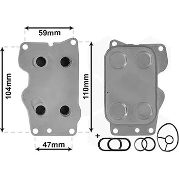 Chladič motoru Olejový chladič, motorový olej VAN WEZEL 09013701