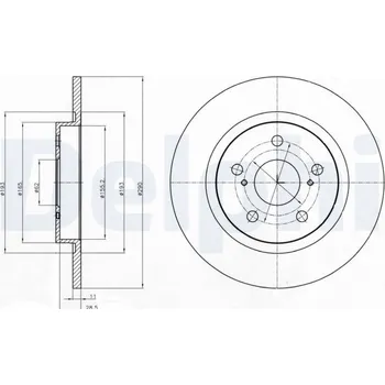 Brzdový kotouč Brzdový kotouč DELPHI BG4200C