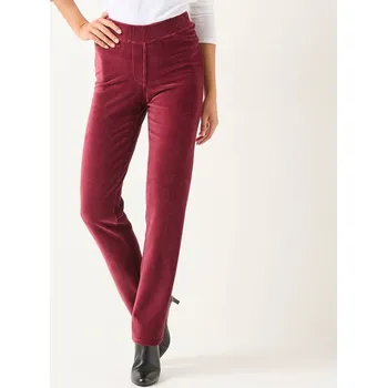 Rovné manšestrové džegíny bordó 52