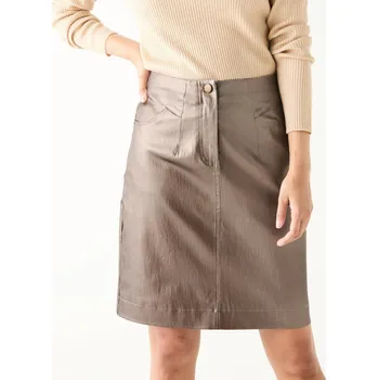 Dámská sukně Krátká koženková sukně zlatavá 40