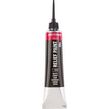 Speciální výtvarná barva Amsterdam Relief Barva na sklo Black 20 ml 1 ks