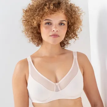 Podprsenka Zmenšující podprsenka z úpletu a krajky, s kosticemi tělová 80B