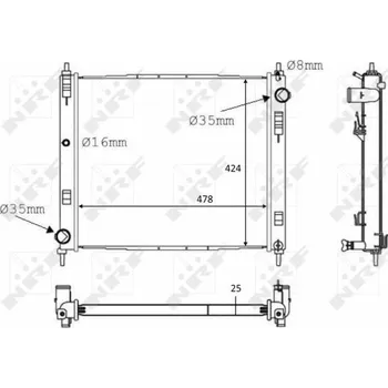 Chladič motoru Chladič, chlazení motoru NRF 58231