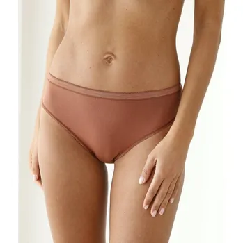 Kalhotky Sada 3 kalhotek midi z pružné bavlny čokoládová 42/44