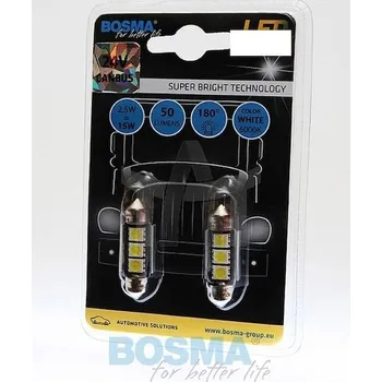 Autožárovka Žárovka 24V LED SV8,5W 3xSMD 505 bílá BOSMA 3758