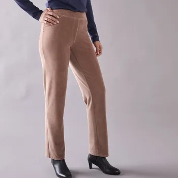 Rovné manšestrové džegíny hnědošedá 52