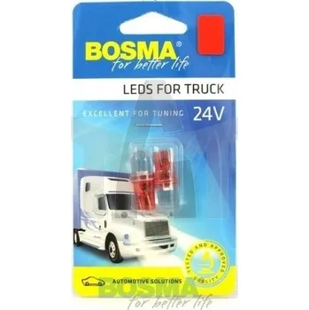 Autožárovka Žárovka 24V LED T10 1xLED červená BOSMA 7361