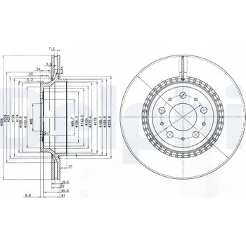 Brzdový kotouč Brzdový kotouč DELPHI BG3782C