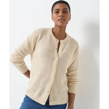 Dámský svetr Propínací svetr s příměsí mohéru a vlny béžová 50