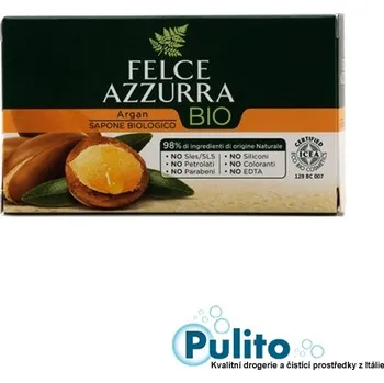 Mýdlo Felce Azzurra BIO Argan sapone solido BIO toaletní mýdlo 125 g